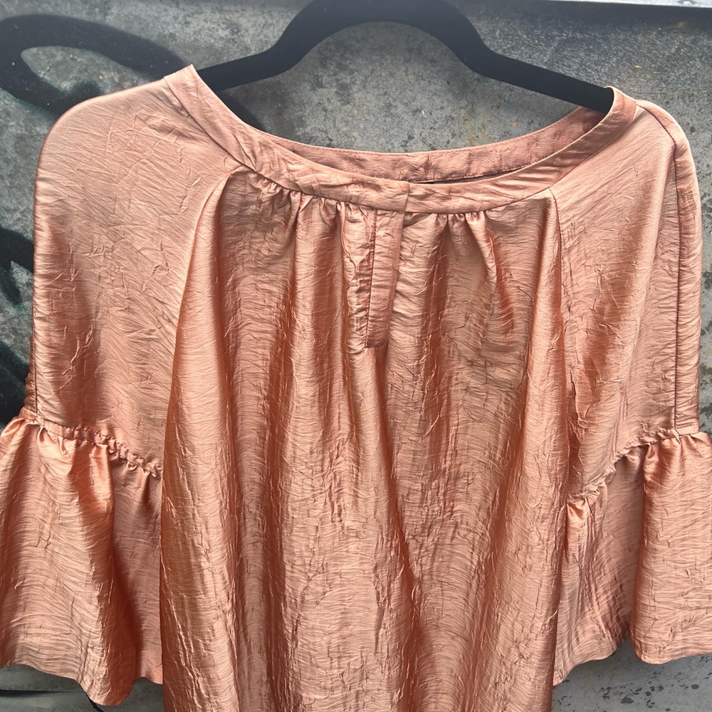 Crinkle Silk Romantic Ruffled Top - Picture 6 of 11